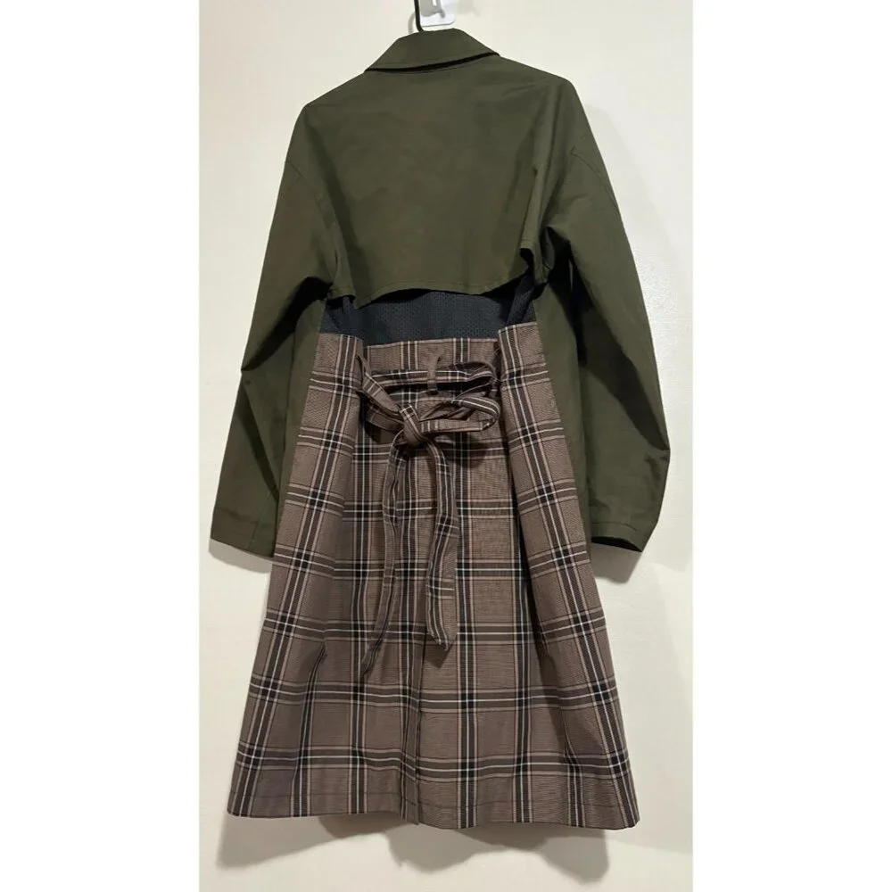 【MISTERGENTLEMAN】新品 CHECK BALMACAAN COAT MISTER GENTLEMAN Check Switched Balmacaan Coat sz L color Khaki